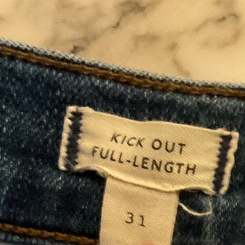 EUC Madewell Kick Out Full Length Jean Sz 31 tear near pocket sew or patch incl - Picture 9 of 14